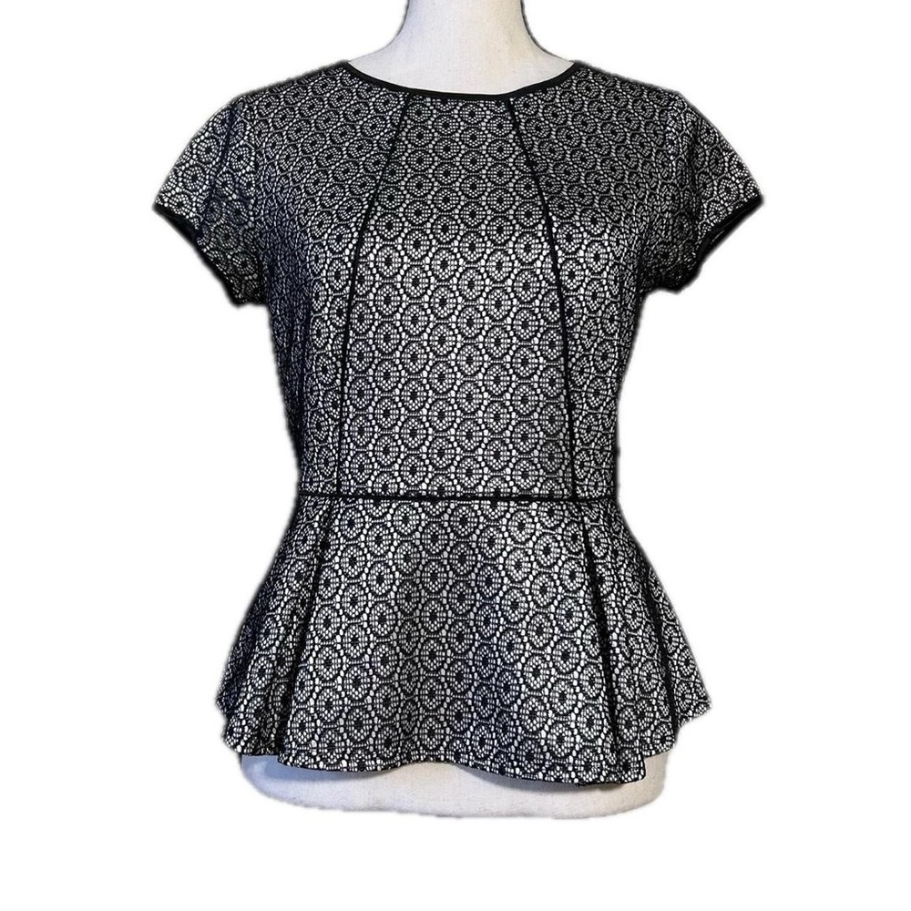 Black and white worthington top